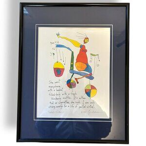 Brian Andreas Story People Matted Framed Art Print Signed 1994 "Partial Virtue"